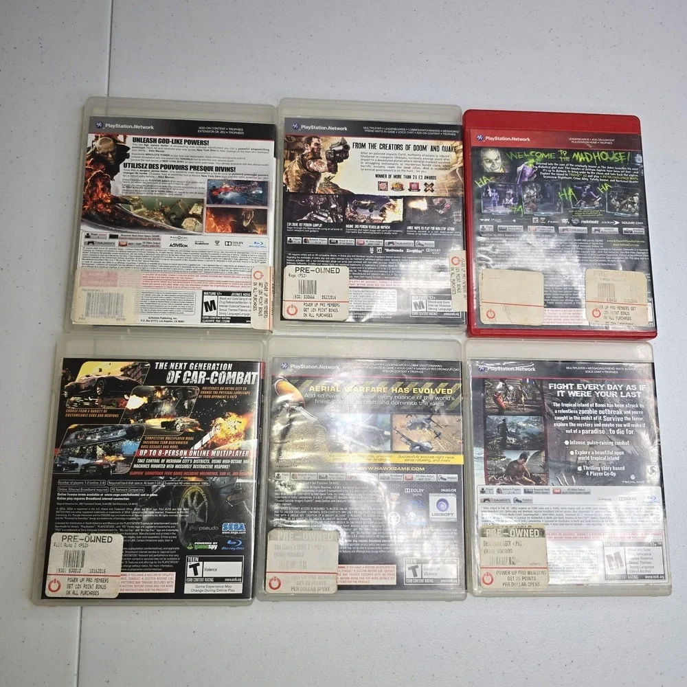 PS 3 Games: HAWX 2, Dead Island,‎ Full Auto 2, Batman, Prototype 2 & Rage -1521
